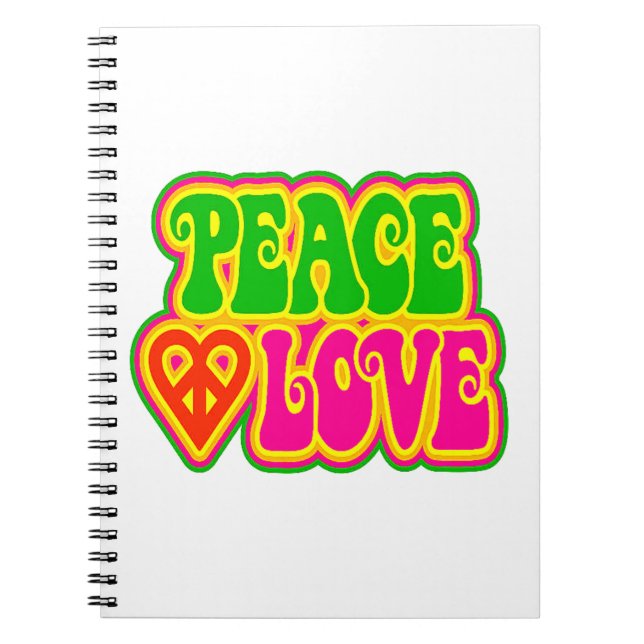 Frieden und Liebe Notizblock (Vorderseite)