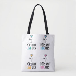 Frieden und Liebe ölt alle über Tasche