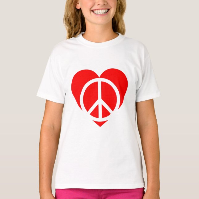 Frieden und Liebe T-Shirt (Vorderseite)