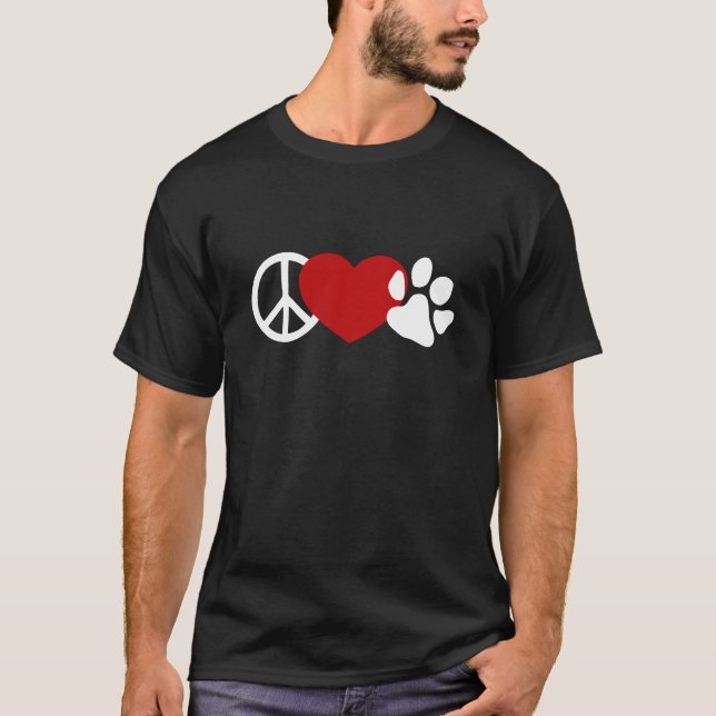 Frieden und Liebe T-Shirt (Vorderseite)