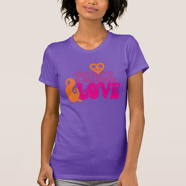 FRIEDEN UND LIEBE T-Shirt (Vorderseite)