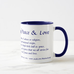 Frieden und Liebe - Tasse