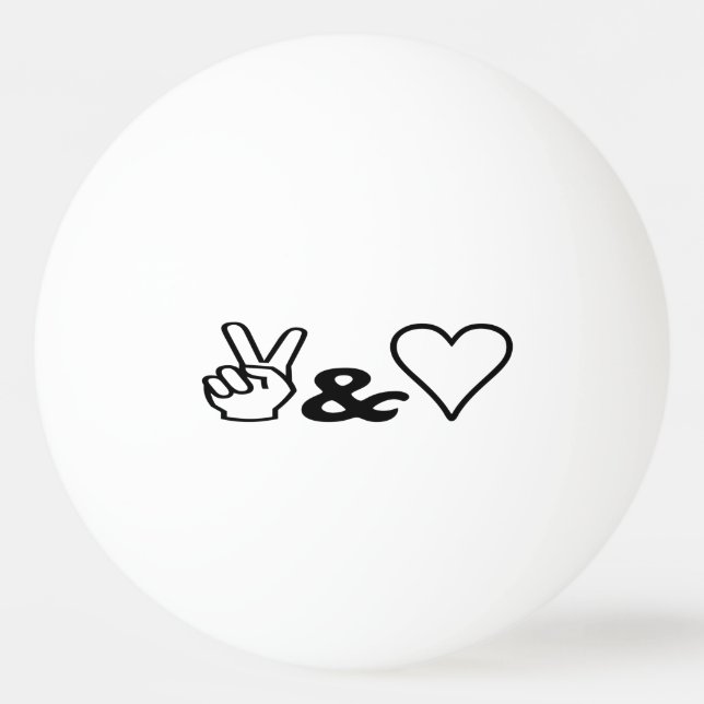 Frieden und Liebe Tischtennisball (Vorderseite)