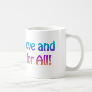 Frieden und Liebe und Gesundheitsfürsorge für alle Kaffeetasse