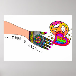 Frieden und Liebe wollen Poster