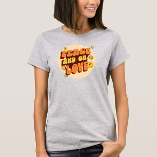 Frieden und/oder Liebe Retro 60er Jahre Groovy Flo T-Shirt