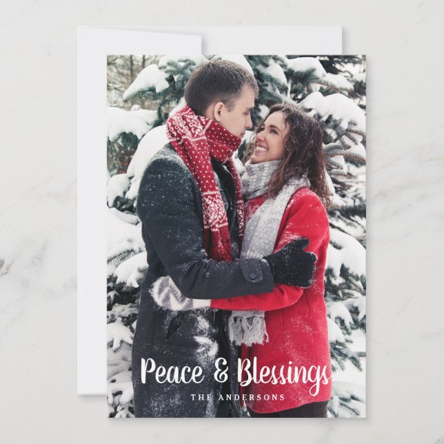 Frieden und Segen | Weihnachten im vertikalen Foto (Vorderseite)