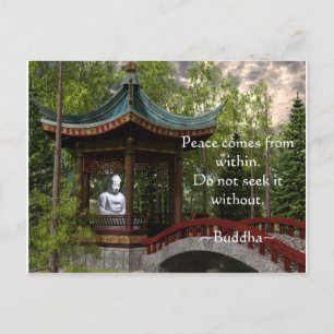 Frieden von innen, Buddha Zitat Postkarte
