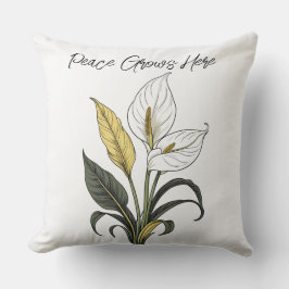 Frieden wächst hier kissen