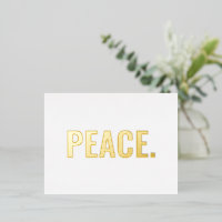 Frieden weiß und gold Text minimalistisch modern