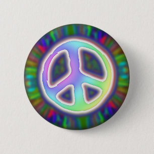 Frieden-Zeichenknopf Button