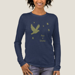 Frieden zu Weihnachten mit Taube im Flug festlich Tri-Blend Shirt