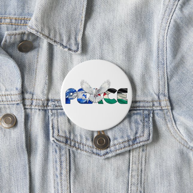 Frieden zwischen Israel und Palästina Button (Beispiel)