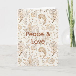Friedens-Boheme-Hippie-Sechziger-Paisley-Geburtsta Karte