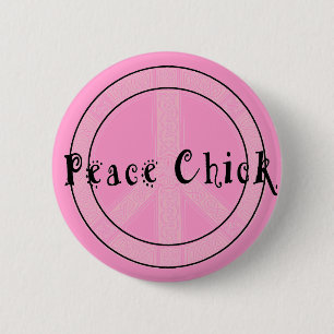 Friedens-Chick-Knopf Button