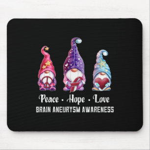 Friedens Hoffnung Liebe Gnome Hirnaneurysma-Bewuss Mousepad