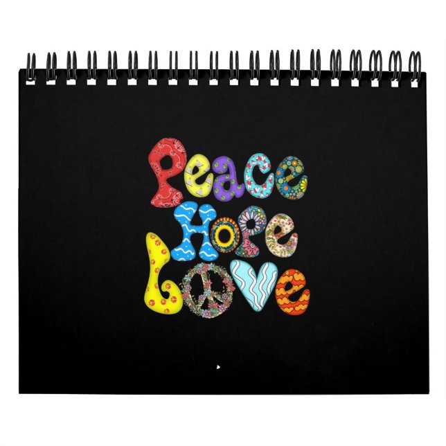 Friedens-Hoffnung-Liebe-Sublimierung Kalender (Titelbild)