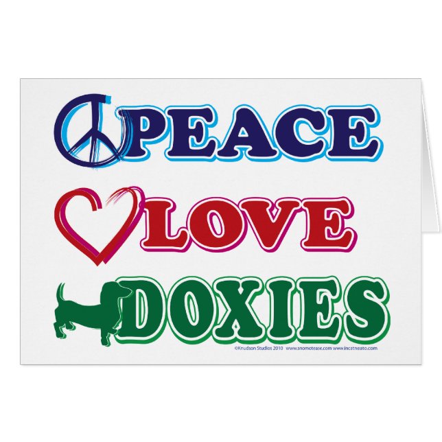 Friedens-Liebe-Dackeln - Dachsund (Vorderseite (Horizontal))