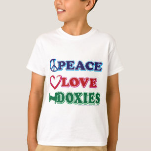 Friedens-Liebe-Dackeln - Dachsund T-Shirt
