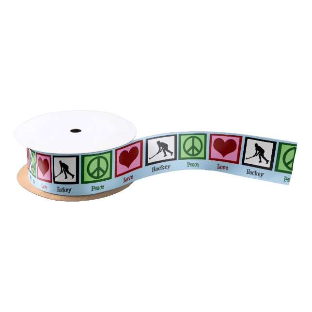 Friedens-Liebe-Feldhockey Satinband (Spule)