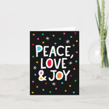 Friedens Liebe Freude Weihnachtsgrußkarte