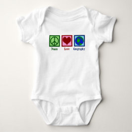 Friedens-Liebe Geografie-Lehrer Weltkarte Baby Strampler