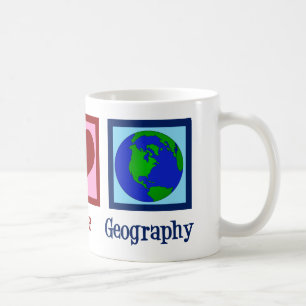 Friedens-Liebe Geografie-Lehrer Weltkarte Kaffeetasse
