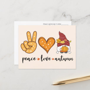 Friedens-Liebe Herbstpostkarte Postkarte