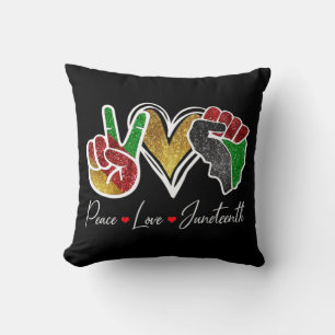 Friedens-Liebe Juneteenth Black Pride Freedom 4. Kissen