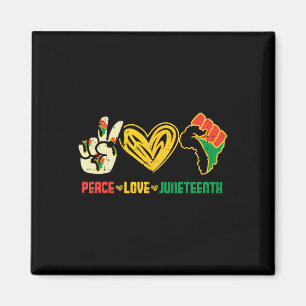 Friedens-Liebe Juneteenth Flag 19. Juni Afrikanisc Magnet