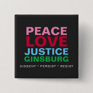 Friedens-Liebe Justiz GINSBURG Button