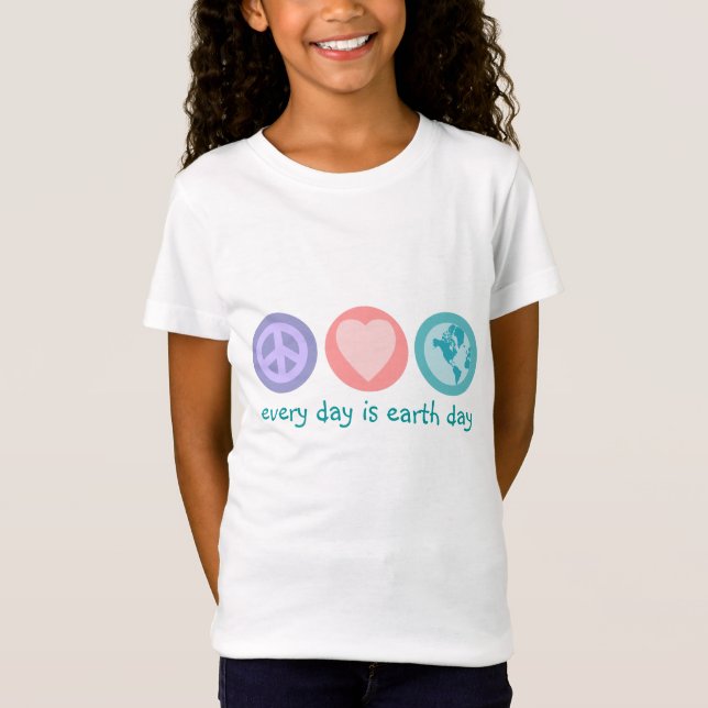 Friedens-, Liebe-und Erde(Erdtag) Shirt (Vorderseite)
