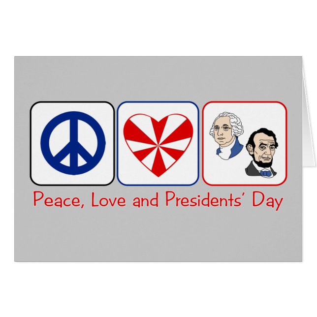 Friedens-, Liebe und Präsidenten Day (Vorderseite (Horizontal))