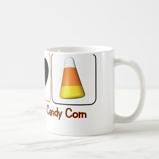 Friedens-, Liebe-und Süßigkeits-Mais Kaffeetasse (Rechts)