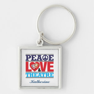 Friedens-, Liebe-und Theater-Schlüsselanhänger Schlüsselanhänger