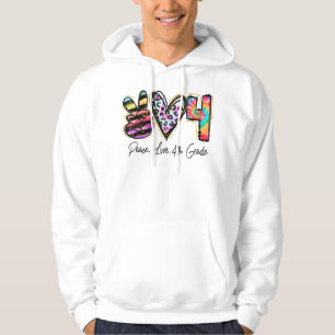 Friedens-Liebe Vierter Grad Dozentin Girl Team 4.  Hoodie