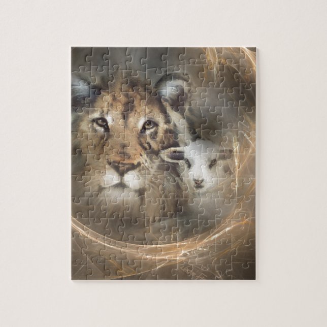 Friedens"Löwelamm" religiöse christion Geschenke (Vertikal)