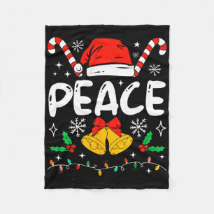 Friedens-Matching Ich komme in Frieden Paare Santa Fleecedecke