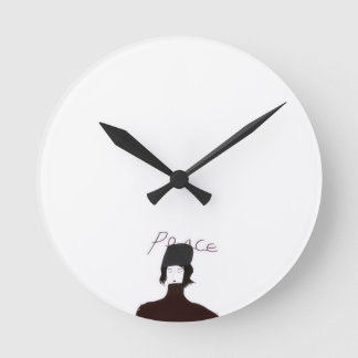 Friedens-Minimal-Art-Wanduhr Runde Wanduhr