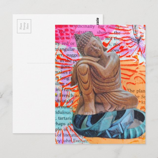 Friedens-Mixed-Media-Collage Postkarte (Vorne/Hinten)