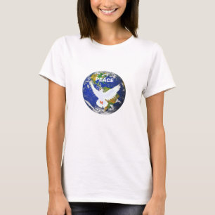 Friedens-T-Shirt mit Taube und editierbarem Text T-Shirt