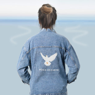 Friedens Taube auf Erden Jeansjacke
