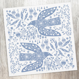 Friedens Taube Blaue Vogel Mitteilungskarte