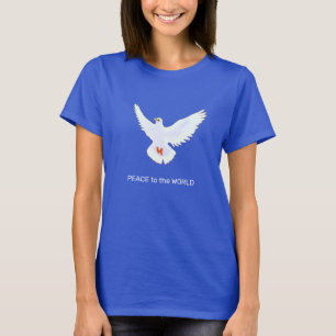 Friedens-Taube mit editierbarem Text T-Shirt