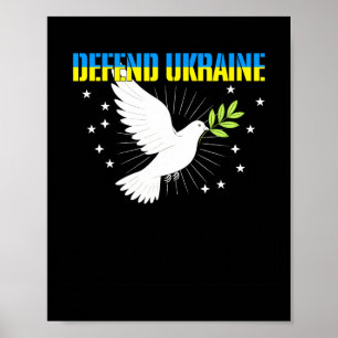 Friedens-Taube Verteidigt die Ukraine Poster