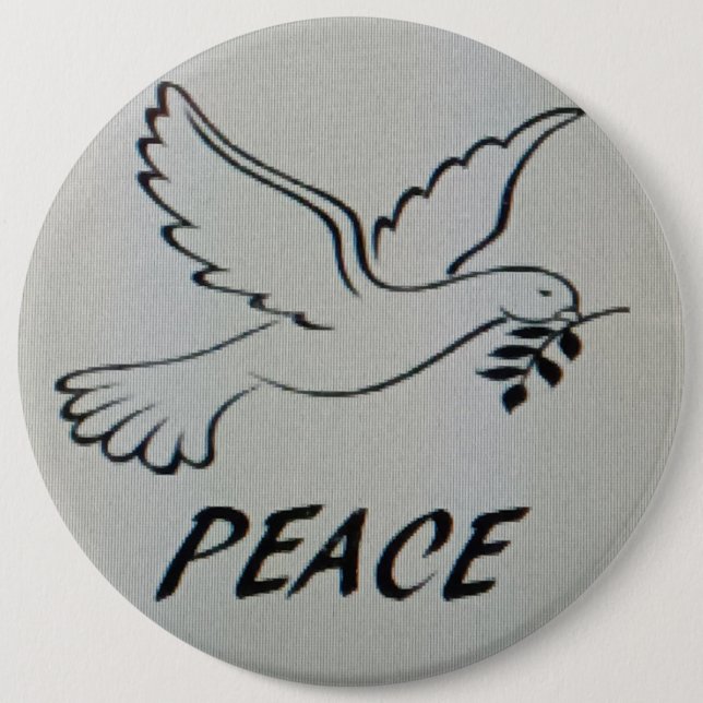 Friedens-Tauben-Logo-Schaltfläche Button (Vorderseite)