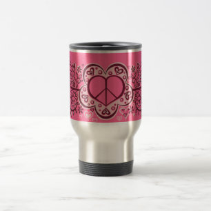 FRIEDENS- und LIEBE Reise-Tasse Reisebecher