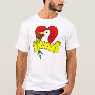 Friedens-und Liebe-Tauben-T - Shirt