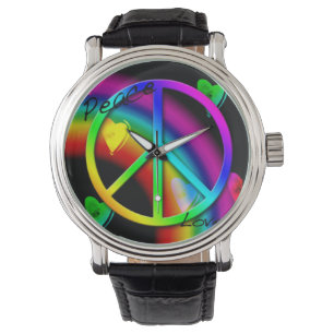 Friedens-und Liebe-Uhr Armbanduhr