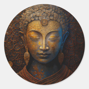 FRIEDENSABKOMMEN   MEDITATIONS PORTRAIT RUNDER AUFKLEBER